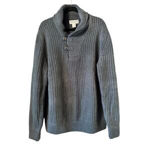 Duluth Trading Co. Gray shawl collar cotton/wool blend L Grandpacore